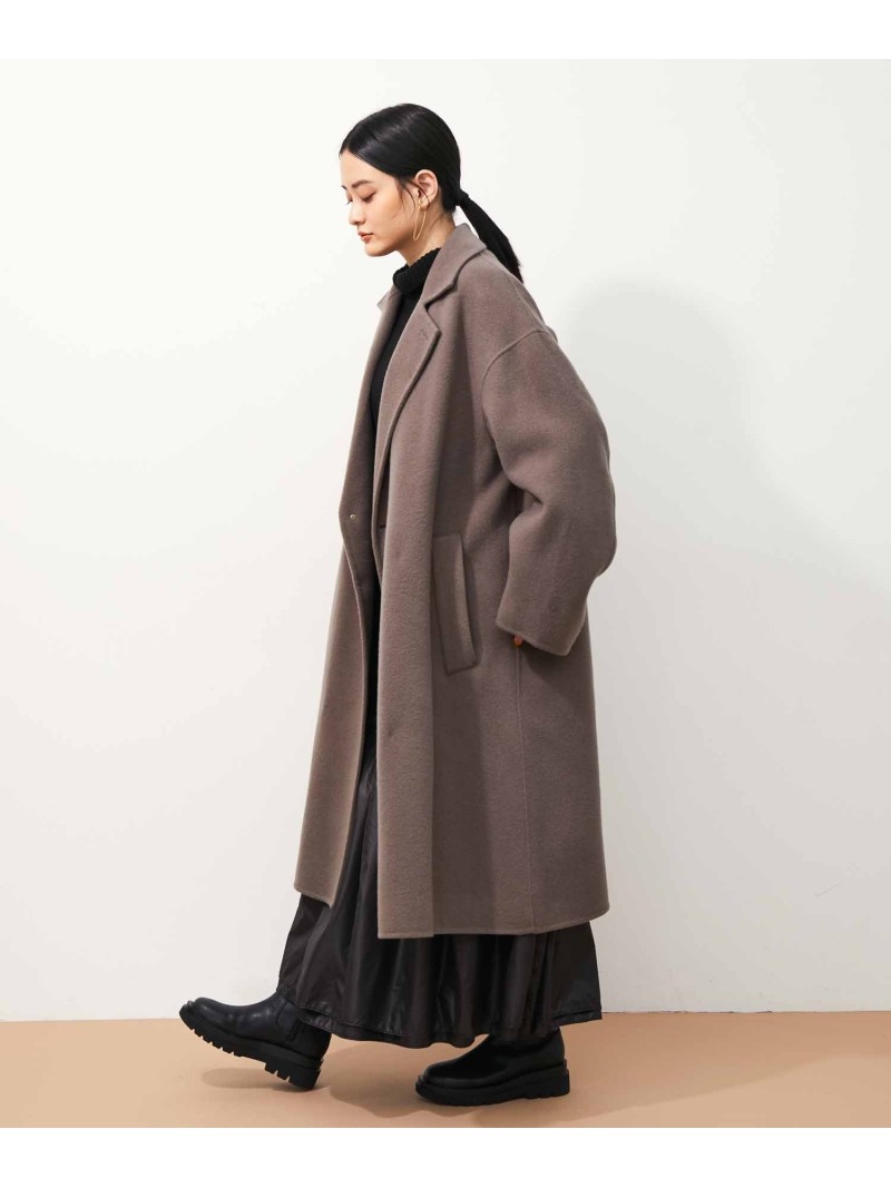 ADAM ET ROPE' カシミヤブレンドリバーコート ADAM ET ROPE カシミア