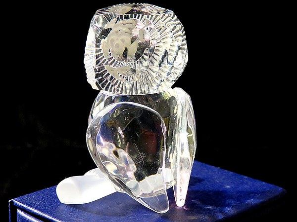 楽天市場】開運 ふくろう クリスタル ペーパーウエイト オブジェ 170g