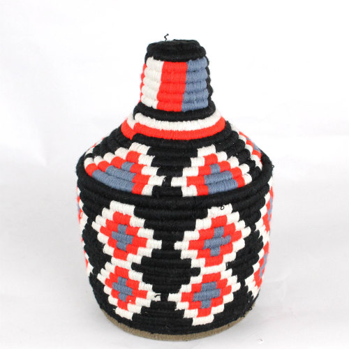 楽天市場】モロッコベルベルバスケット 蓋付き 小 37 手作り