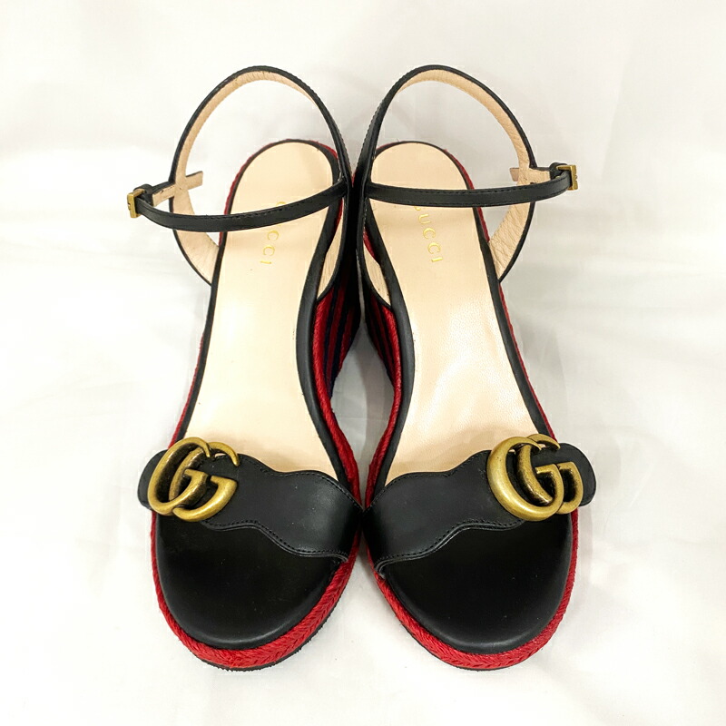 楽天市場】【GUCCI】グッチ ダブルG ウェッジソールサンダル 624409