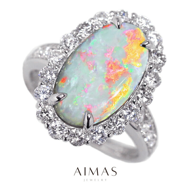 楽天市場】ブラックオパール 3.62ct リング 13号 PT900 プラチナ 指輪