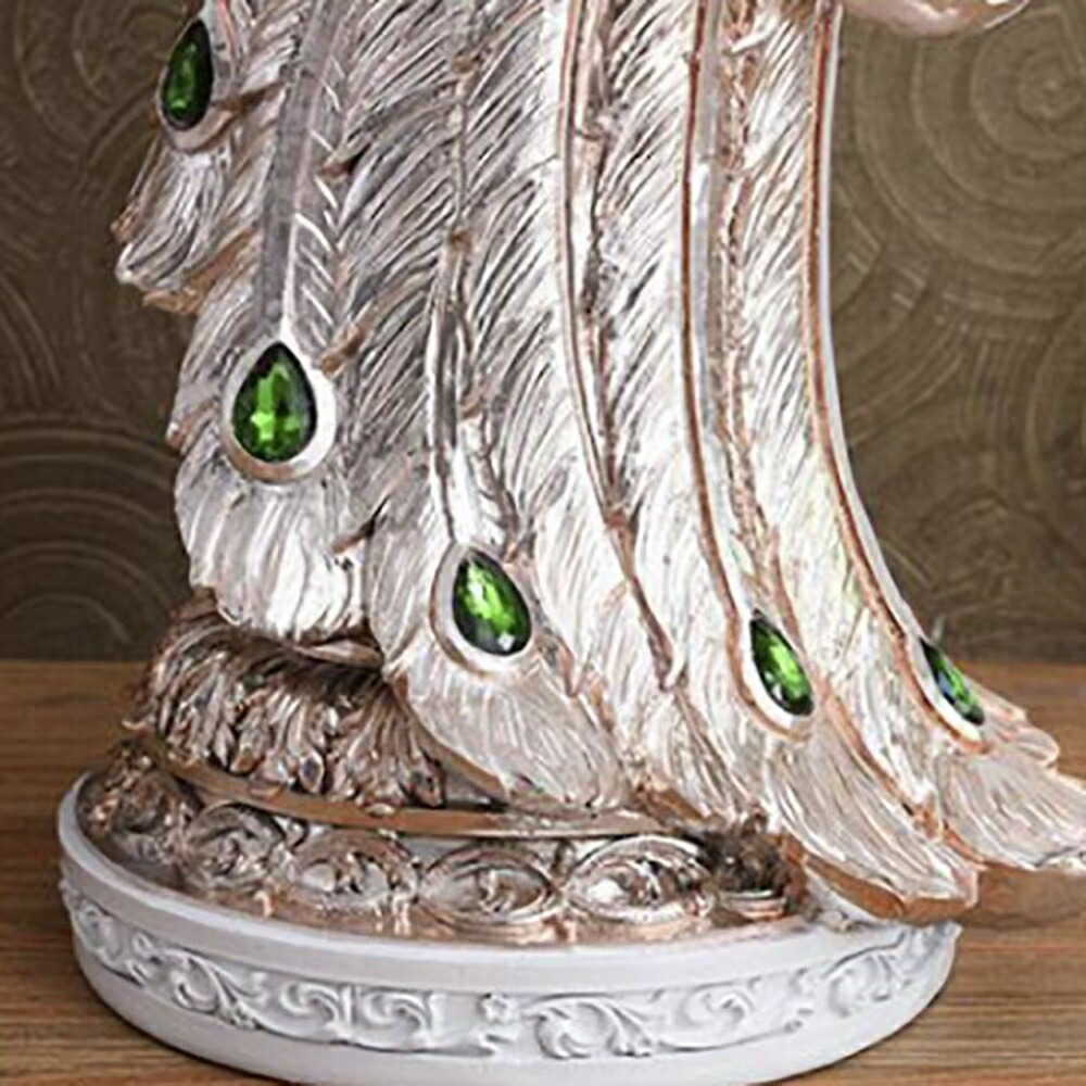 楽天市場】【人気商品】置物 孔雀 白 70cm 柱 1個 インテリア 風水