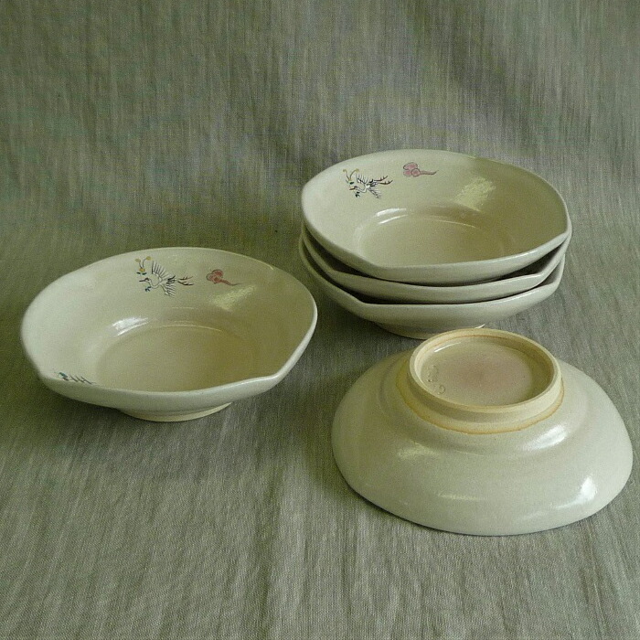 楽天市場】赤膚焼 奈良絵四方組鉢 作家物 窯変 奈良絵 小鉢 登り窯 白