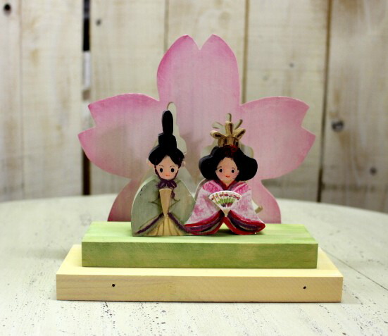 楽天市場】オリジナル木工雛 桜びな【ひな祭り 桃の節句出産祝い