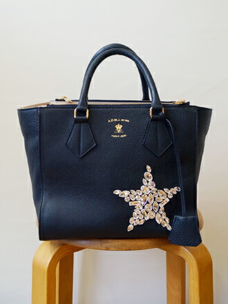 楽天市場】ADMJ スワロフスキー スター ファスナートートバッグ(ad140