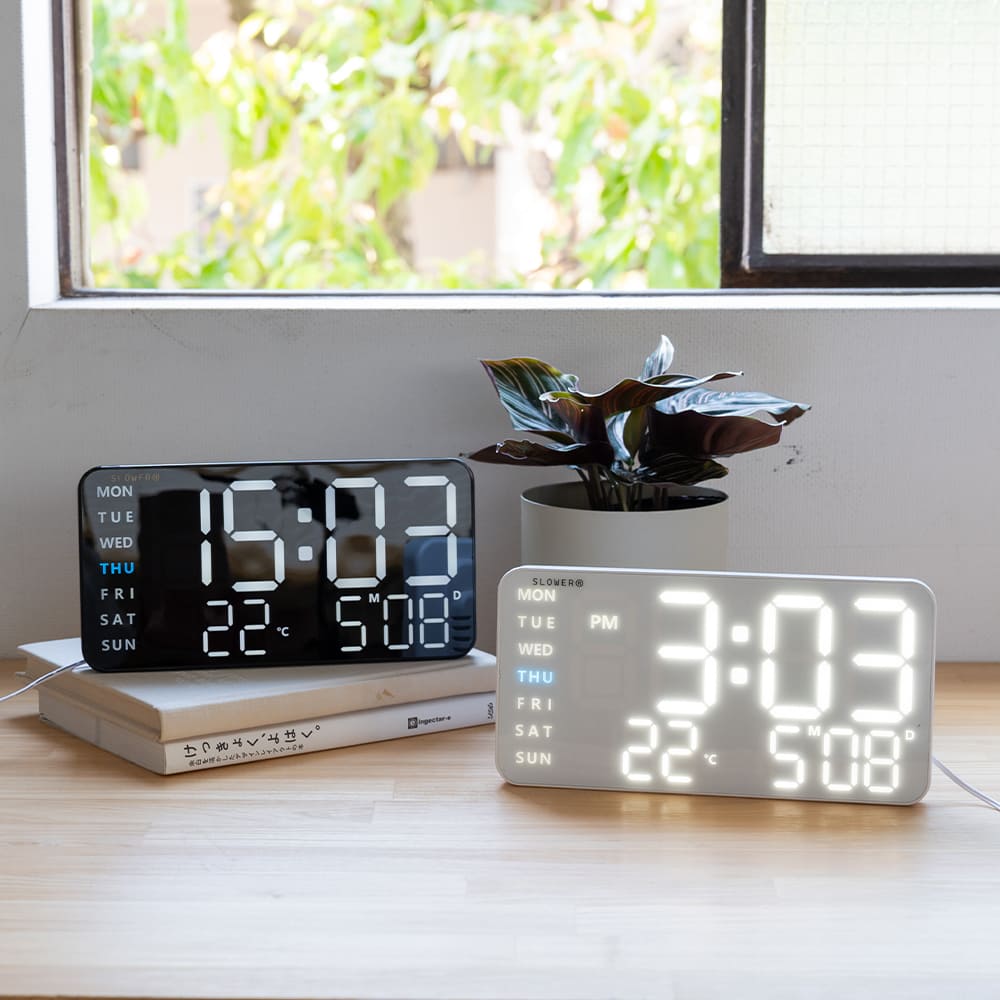 楽天市場】【マラソン限定P2倍】 置き時計 掛け時計 デジタル おしゃれ