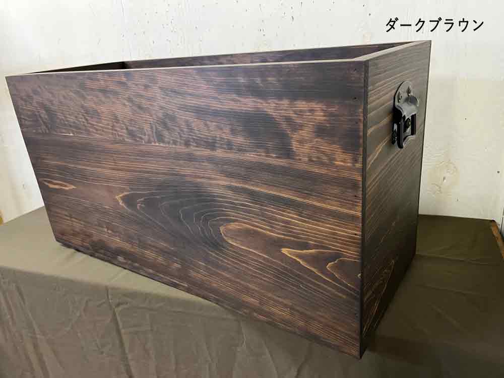 楽天市場】木箱 二方桟蓋つき カントリー ウッドボックス 72×29×40cm