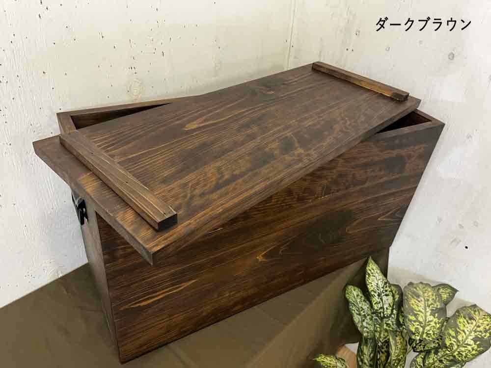 楽天市場】木箱 二方桟蓋つき カントリー ウッドボックス 72×29×40cm