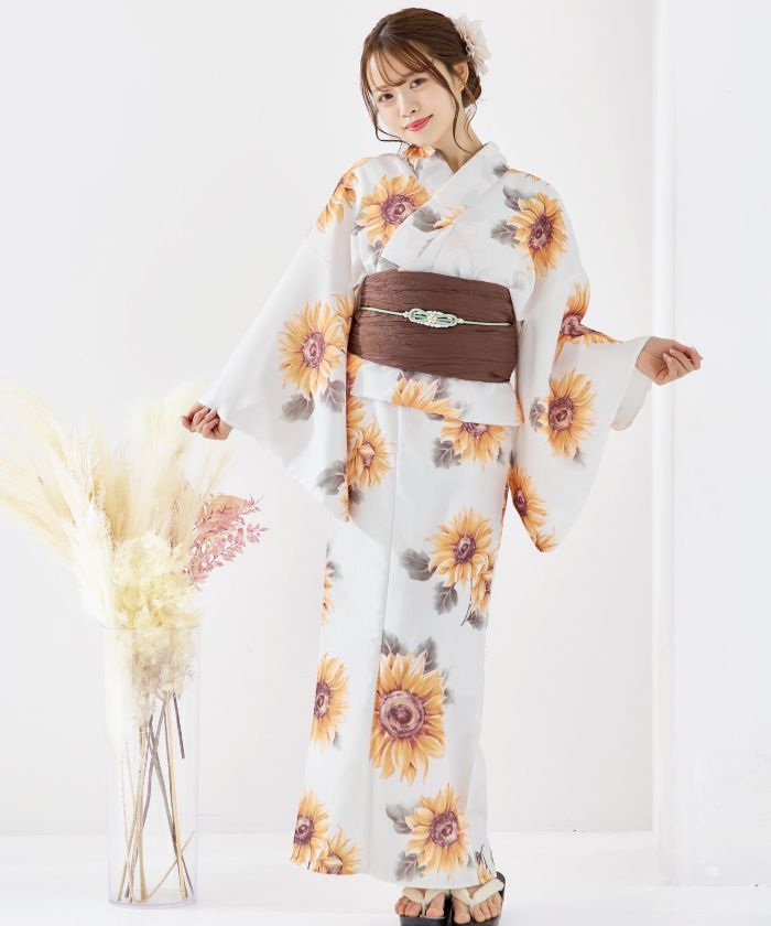 楽天市場】浴衣 レディース 4点set 4点セット ひまわり 向日葵 ダリア