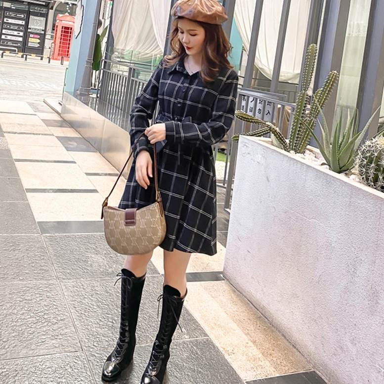 楽天市場】チェック柄シャツワンピース ワンピース レディース 春 秋