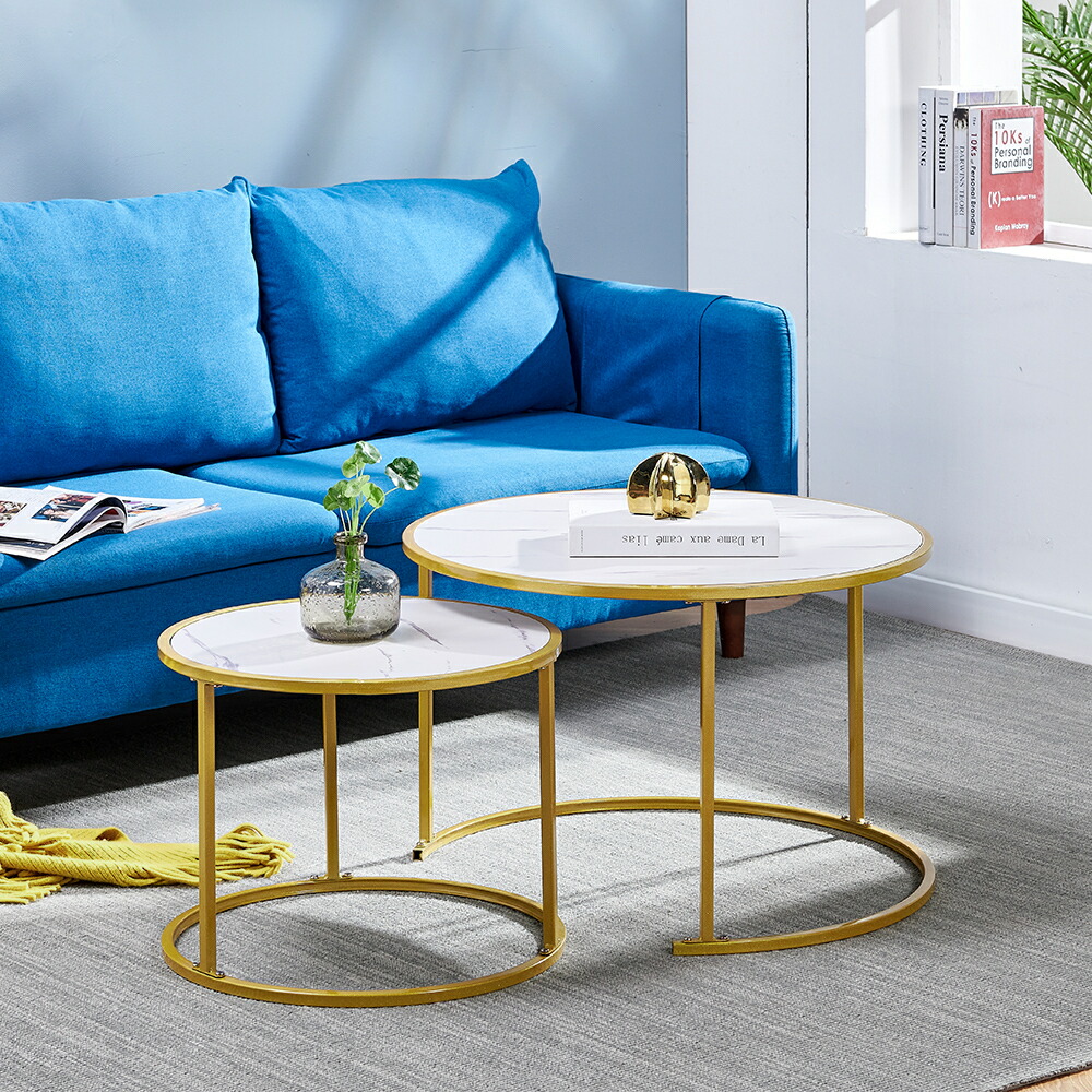 楽天市場】送料無料 ネストテーブル 大理石調 おしゃれ サイドテーブル