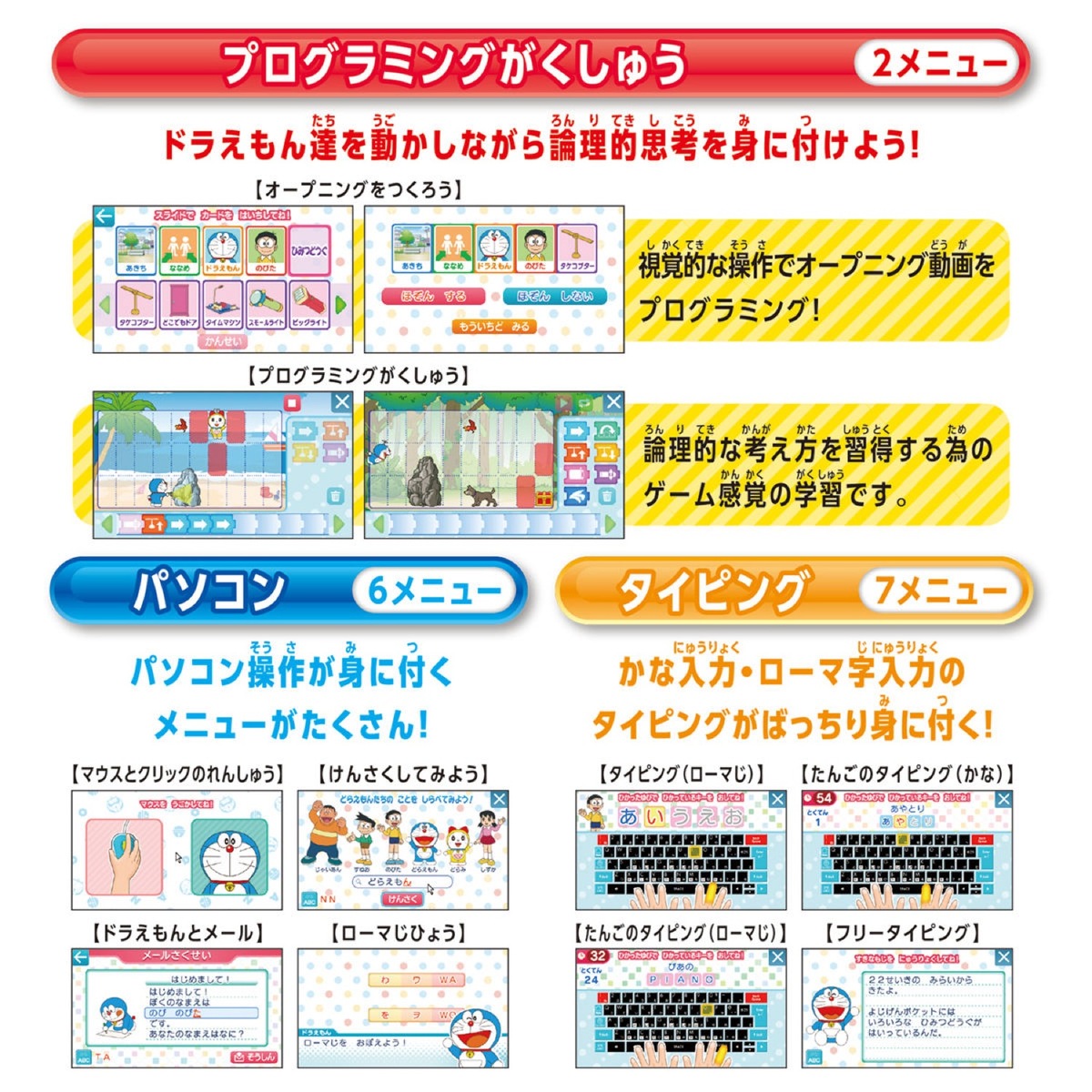 楽天市場】BANDAI ドラえもん ラーニングパソコン マウス付き おもちゃ