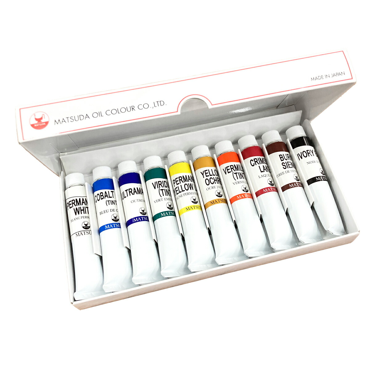 楽天市場】[ メール便可 ] マツダ 速乾性 習作用 油絵具セット 10色 E