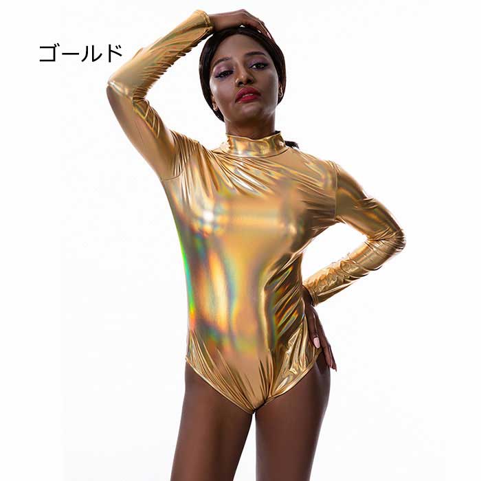 楽天市場】ダンス衣装 レディース レオタード 長袖 メタリック