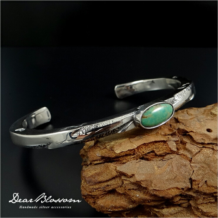 ディアブロッサムDear Blossom バングル 天然石 ターコイズ シルバー 楽天市場】Dear Blossom（ディアブロッサム）「平打ち HGターコイズ+