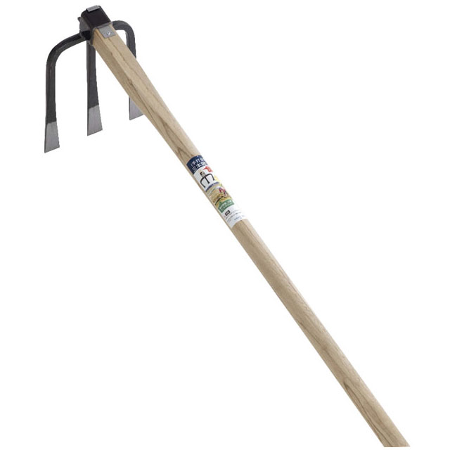 楽天市場】3本万能クワ 手打全鋼 本樫柄 900mm 15090 ( 畑 備中鍬 クワ