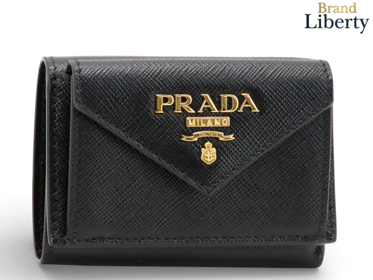 楽天市場】プラダ サフィアーノ 三つ折りの通販