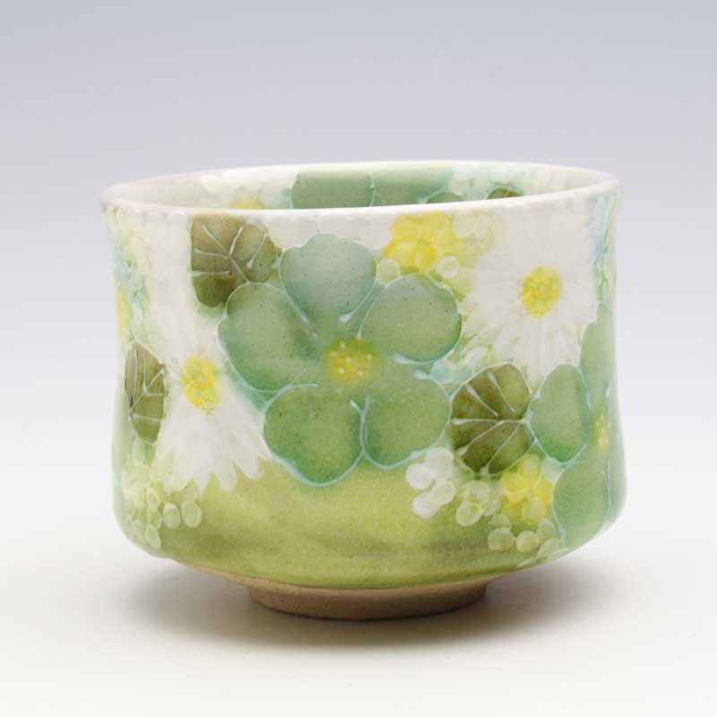 楽天市場】【青彩花 抹茶碗（立型)】 抹茶茶碗 お抹茶 茶道具 茶器