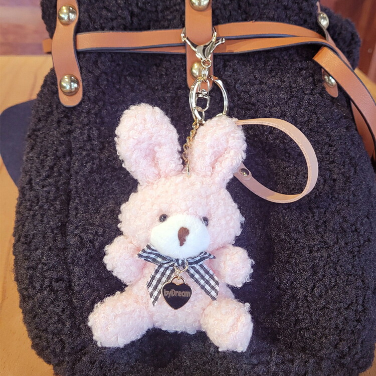 楽天市場】ウサギのキーホルダー 兎のバッグチャーム ぬいぐるみ