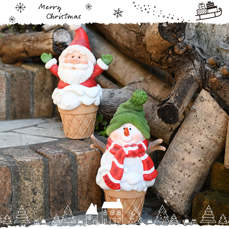 楽天市場】クリスマス オブジェ スノーマン アイスクリーム ベニーズ