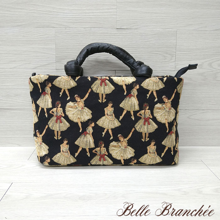 楽天市場】バッグ ハンドバッグ ゴブラン 横長トート バレリーナ柄