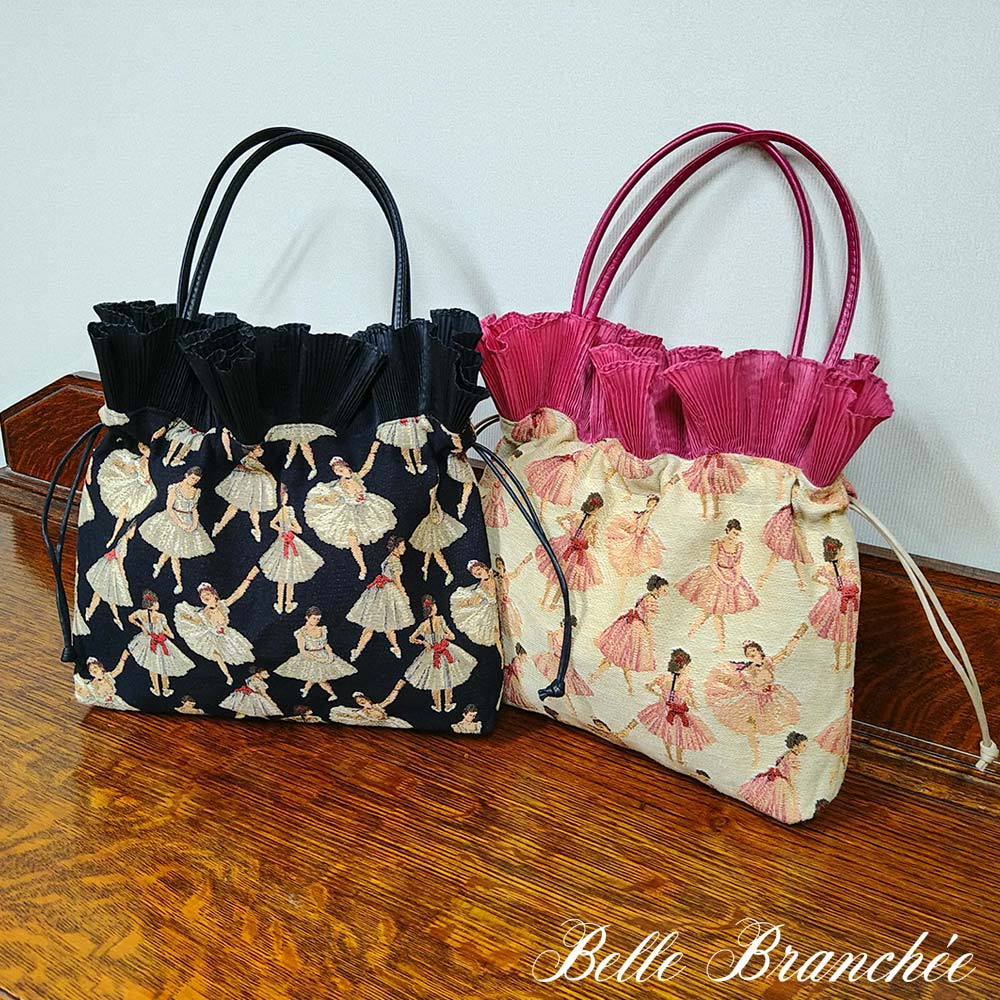 楽天市場】ゴブラン フリル手さげ バレリーナ柄 日本製 ベル