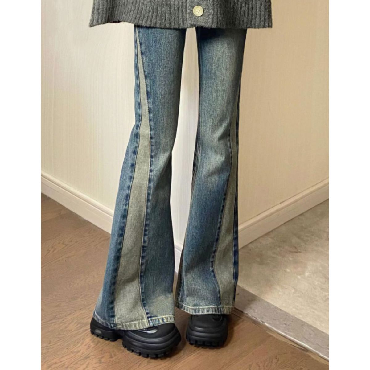 楽天市場】デニムパンツ ベルボトム ブーツカット フレア ボトムス