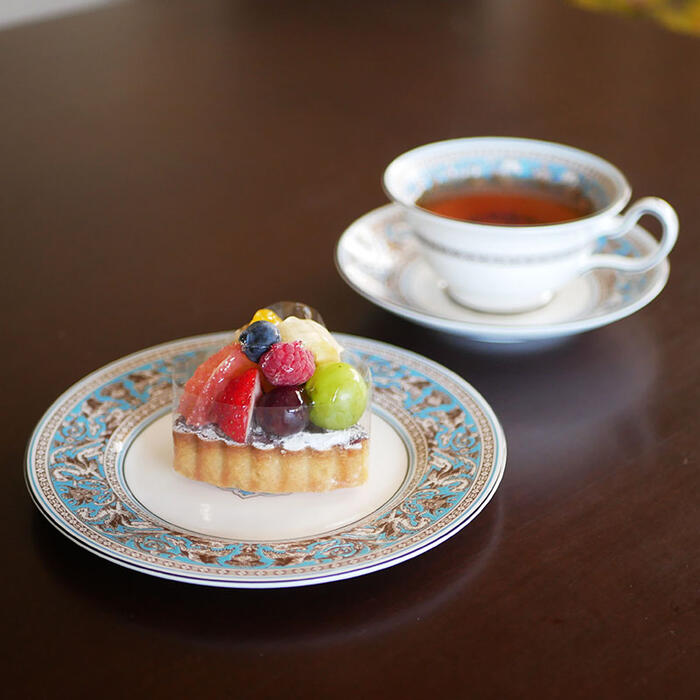 パンジー】フロレンティーン・ターコイズ・ピンク ジノリ 中プレート