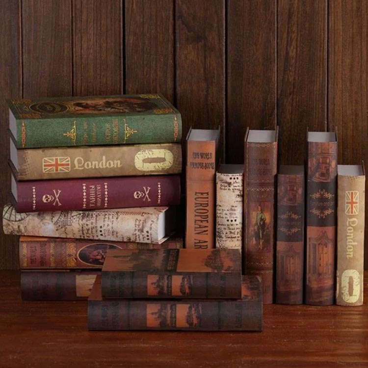 楽天市場】12冊セット ダミーブック アンティーク調 フェイクブック