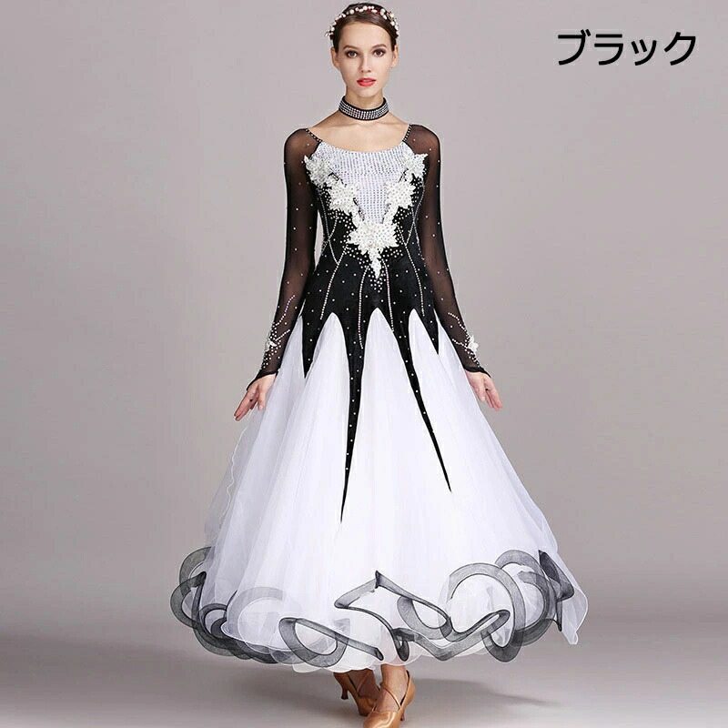 楽天市場】送料無料 全5色 社交ダンス衣装 モダンドレス 緑 ワイン赤