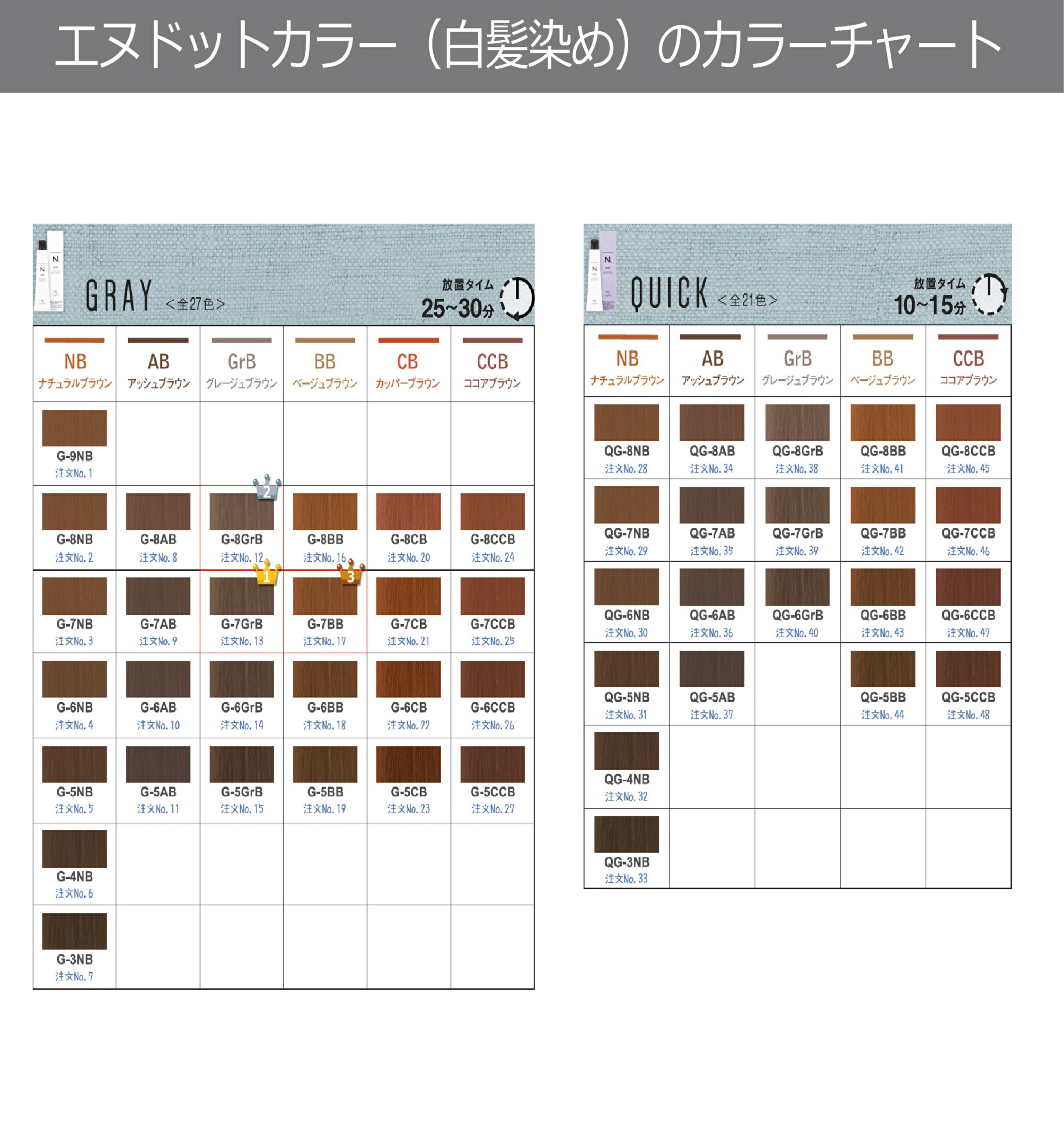 楽天市場】N. エヌドットカラー [ G-6NB ナチュラル ブラウン