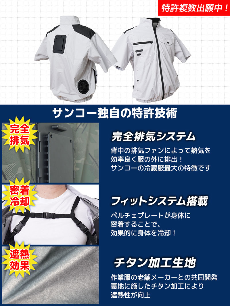 楽天市場】冷蔵服4 サンコー 圧倒的に冷える「冷蔵服4 半袖」【全4色