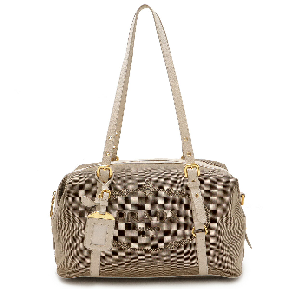 楽天市場】PRADA プラダ ロゴジャガード ミニボストン トートバッグ