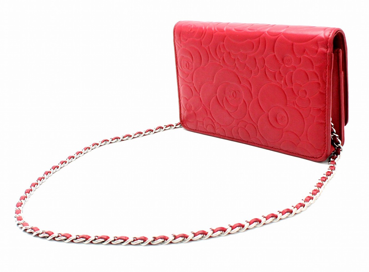 楽天市場】【財布】CHANEL シャネル カメリア チェーンウォレット