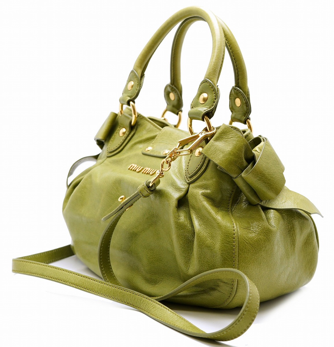 楽天市場】【バッグ】Miu Miu ミュウ ミュウ ハンドバッグ 2WAY