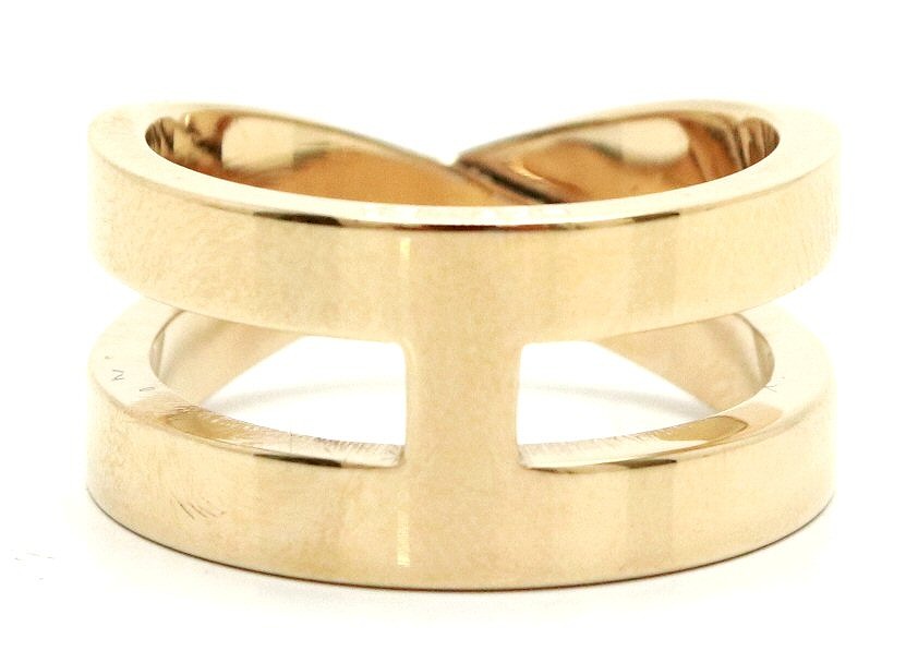 楽天市場】HERMES エルメス リュバン スカーフリング ゴールド 金色 GP