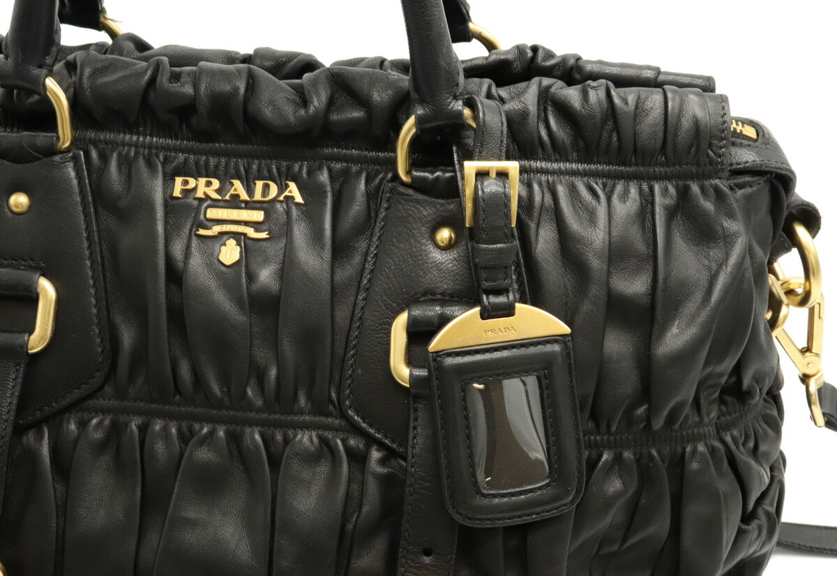 楽天市場】【バッグ】PRADA プラダ ギャザー ハンドバッグ ショルダー