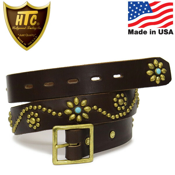 楽天市場】htc スタッズベルト ターコイズ フラワーの通販