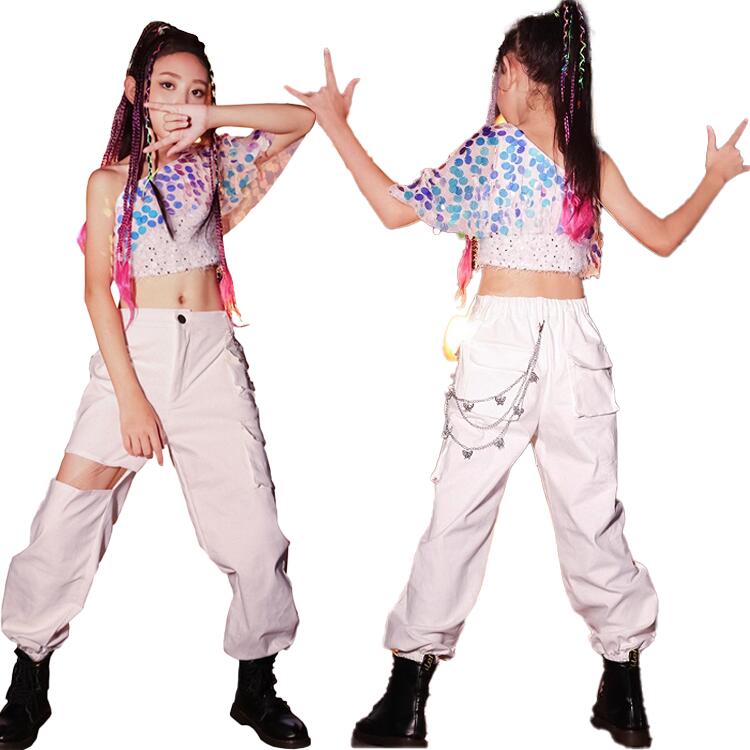 楽天市場】スパンコール セットアップ キッズ ダンス 衣装 子供服