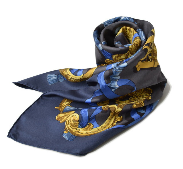 エルメス カレ 90 FERRONNERIE (フェロヌリ)シルクスカーフ エルメス