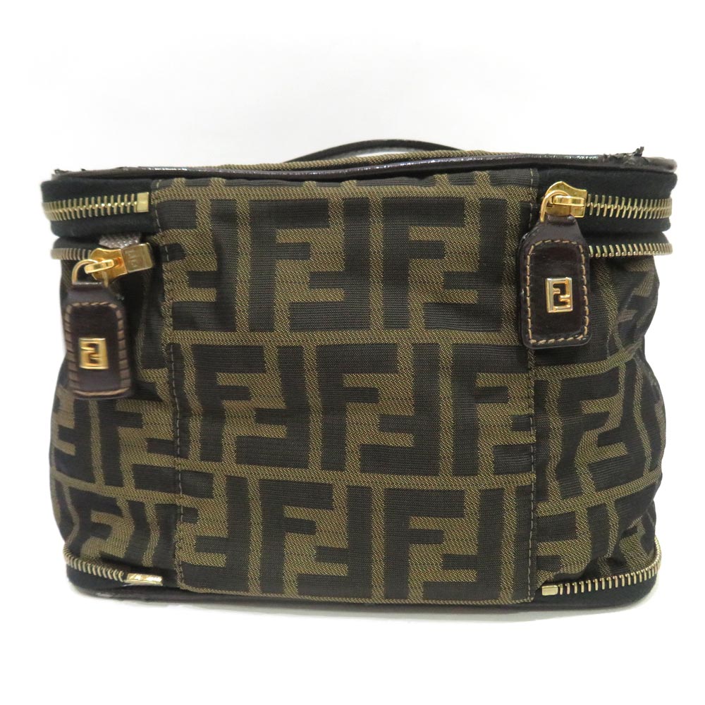 楽天市場】中古 フェンディ ズッカ柄 バニティバッグ ポーチ ABランク