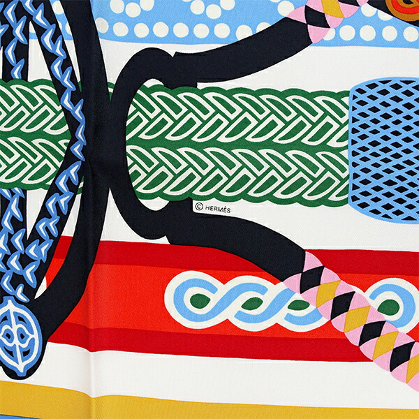 楽天市場】【新品】 エルメス スカーフ カレ 90 鐙の幻想 マルチカラー