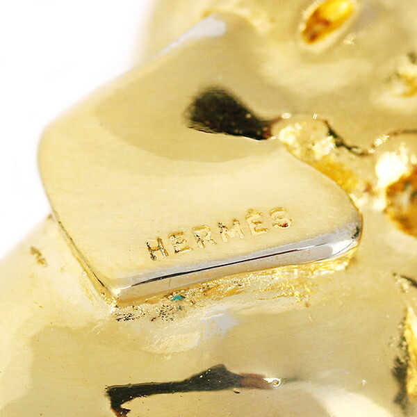 楽天市場】エルメス ブローチ エレファント 象 メタル GP ゴールド