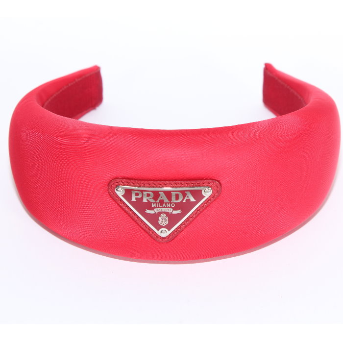 楽天市場】PRADA プラダ 1IH016 カチューシャ レッド/F0011