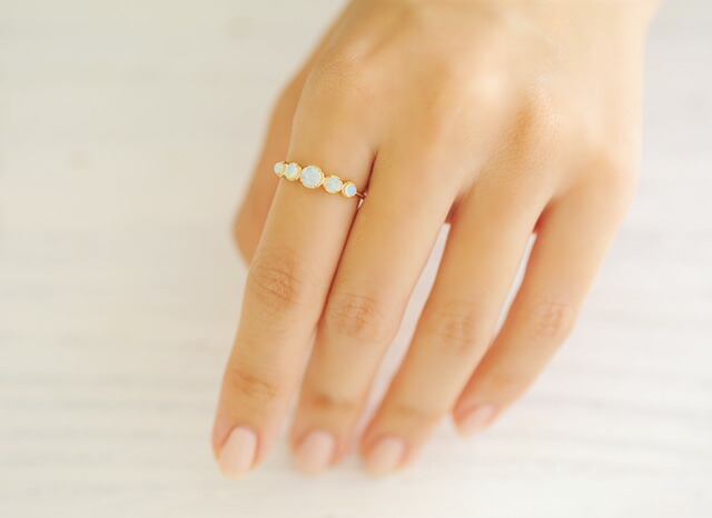 楽天市場】K18オパールリング destiny gradation リング K18 18金 18k