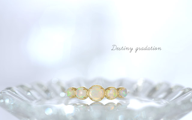 楽天市場】K18オパールリング destiny gradation リング K18 18金 18k
