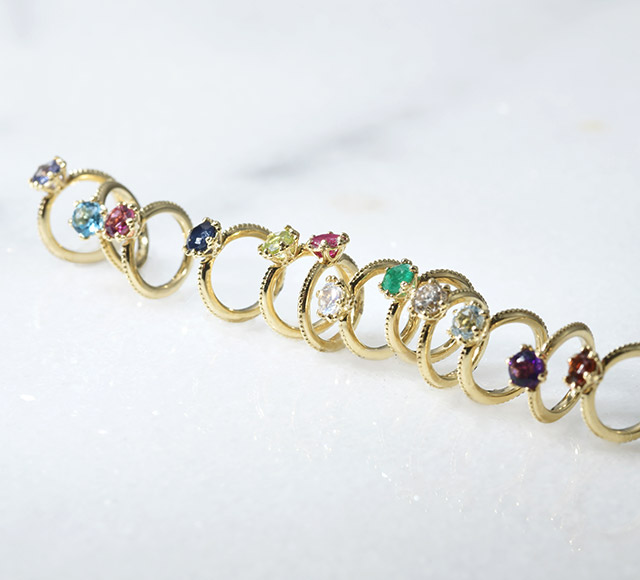 楽天市場】ベビーリング K18 誕生石 【刻印可】 precious baby ベビー