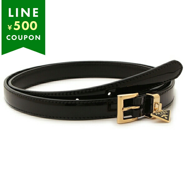 楽天市場】プラダ ベルト トライアングルロゴ ブラック レディース