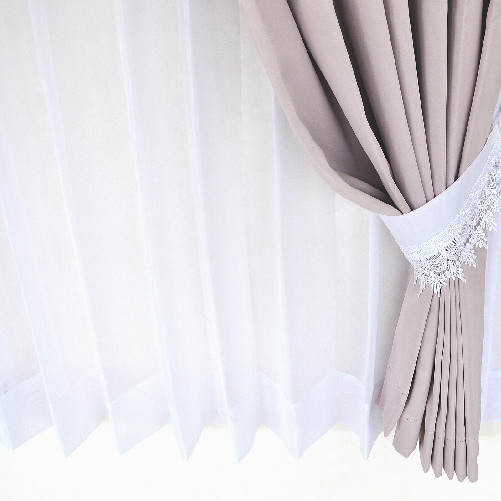 楽天市場】【お姫様カーテン】フレンジ付飾り付き カーテンタッセル