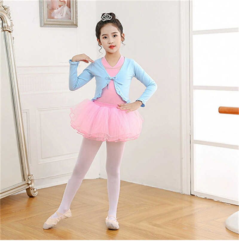 楽天市場】子供 バレエ ボレロ トップス 長袖 前開き リボン 子供服